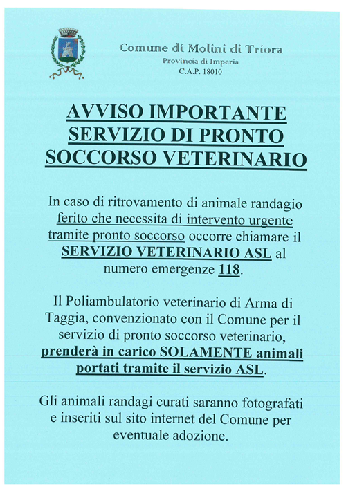 Servizio di Pronto Soccorso Veterinario